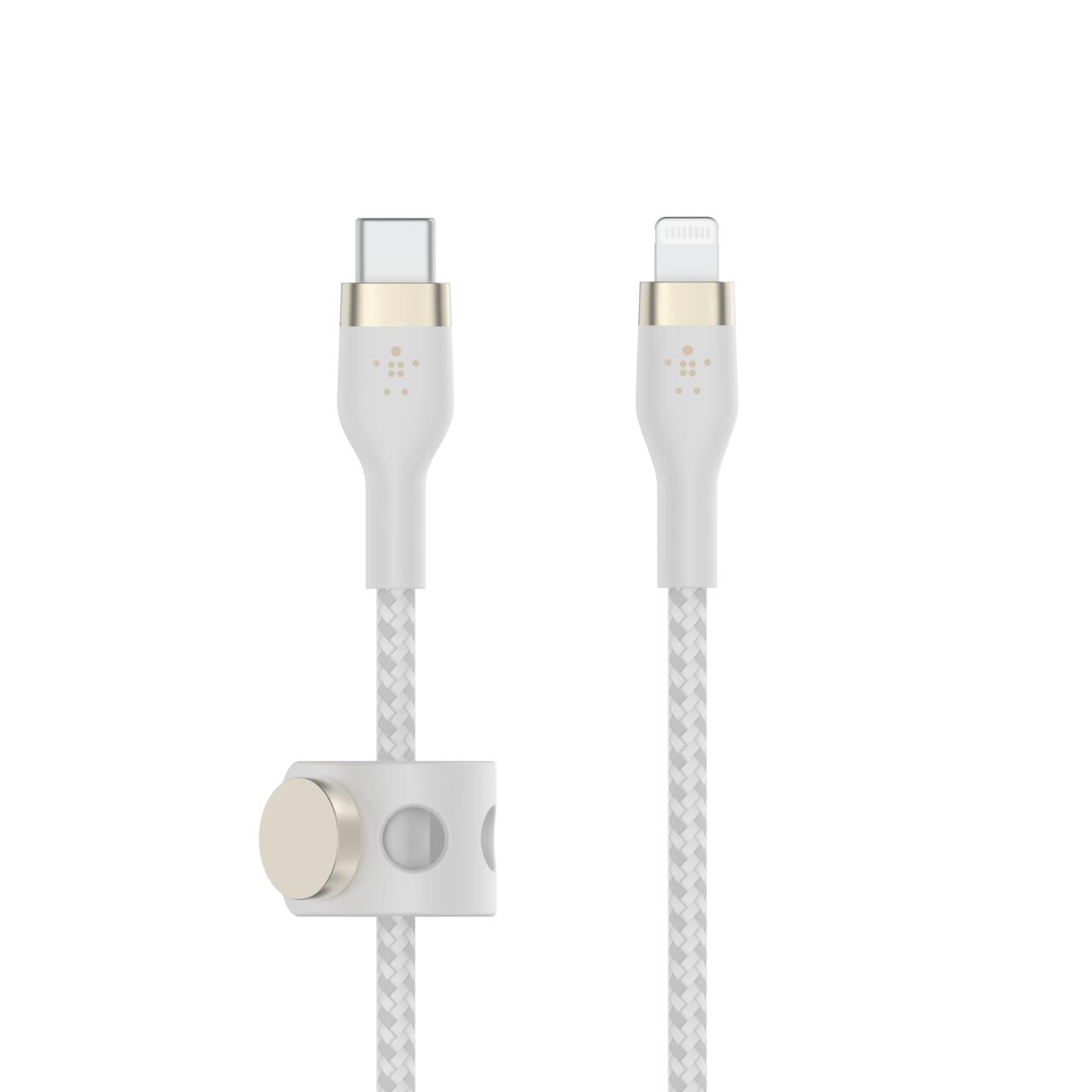 Belkin BoostCharge Pro Flex USB-C Kabel mit Lightning Connector (2m, Weiß) Belkin BoostCharge Pro Flex USB-C Kabel mit Lightning Connector (2m, Weiß)